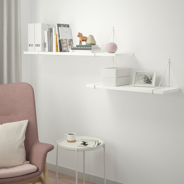 BERGSHULT / PERSHULT Repisas de pared - blanco/blanco - IKEA