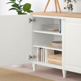 BESTÅ Almacenaje con puertas, blanco/Smeviken/Kabbarp blanco, 180x42x76 cm