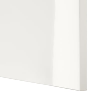 BESTÅ Gabinete de pared, blanco/Selsviken alto brillo/blanco, 60x42x38 cm