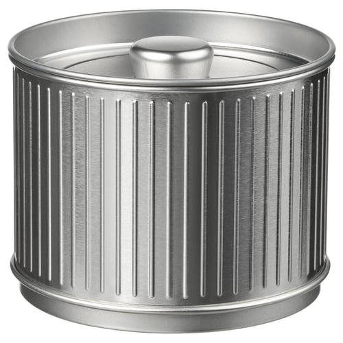BETTHAJ Lata con tapa, para café/té/color plateado, 0.6 l