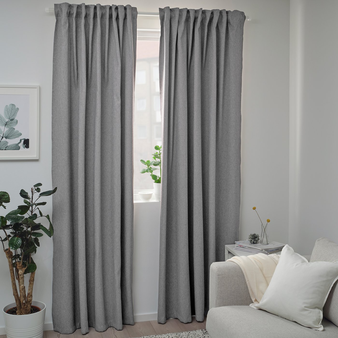 blahuva cortinas oscuras 1 par gris claro 145x250 cm