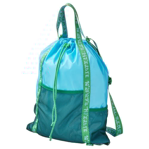 BLÅVINGAD Mochila, azul/verde, 13 l