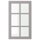 BODBYN Puerta de vidrio, gris, 46x76 cm