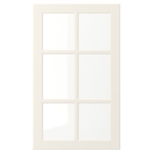 BODBYN Puerta de vidrio, hueso, 46x76 cm