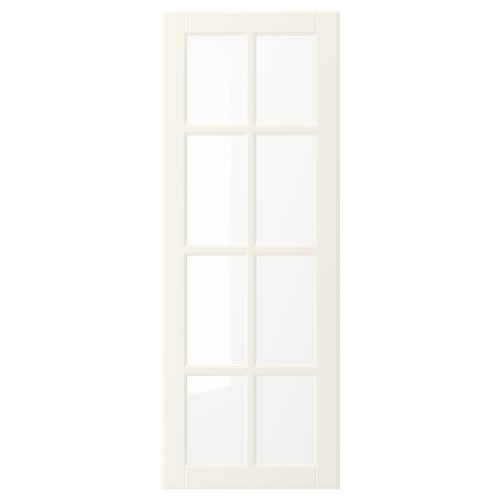 BODBYN Puerta de vidrio, hueso, 38x102 cm