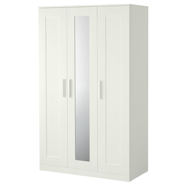 BRIMNES Clóset c/3 puertas, blanco, 117x190 cm