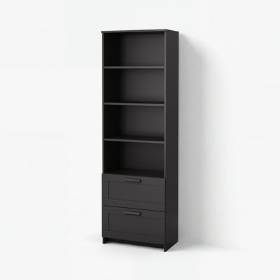 BRIMNES Librero, negro, 60x190 cm
