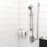 BROGRUND Riel ajustable de pared y regadera, cromado