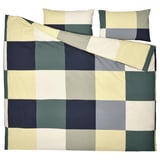 BRUNKRISSLA Funda nórdica +funda(s) de almohada, verde/multicolor, Matrimonial/queen