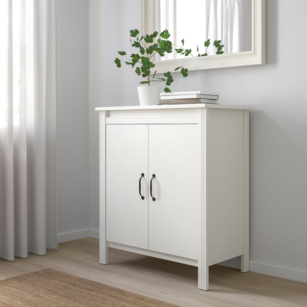 BRUSALI Gabinete con puertas, blanco, 80x93 cm - IKEA
