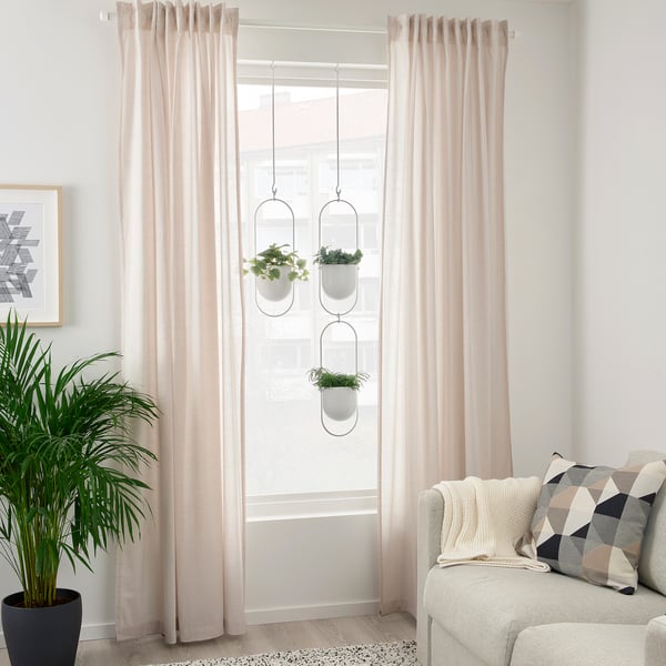 CHILISTRÅN Macetero colgante, int/ext blanco, 12 cm