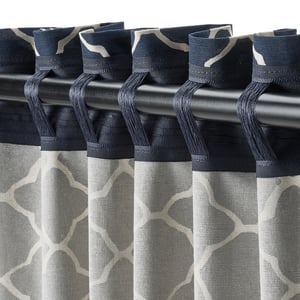 CITRUSTRÄD Cortinas, 1 par, azul/blanco, 145x250 cm - IKEA