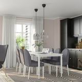 DANDERYD / DANDERYD Mesa y 6 sillas, blanco/Vissle gris, 180 cm