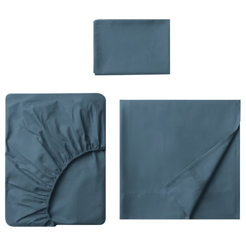 DVALA Juego de sábanas, azul, Individual