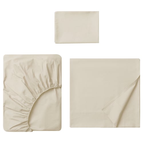 DVALA Juego de sábanas, beige, Individual