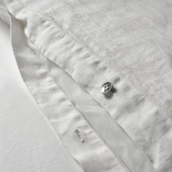 DYTÅG Funda nórdica +funda(s) de almohada, blanco, Matrimonial/queen