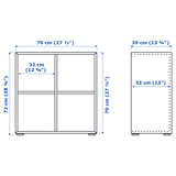 EKET Combinación de gabinete con patas, blanco, 70x35x72 cm