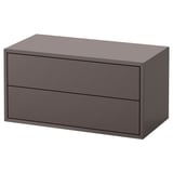 EKET Gabinete con 2 cajones, gris oscuro, 70x35x35 cm