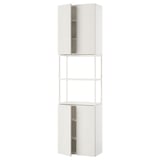 ENHET Combinación de almacenamiento, blanco, 61x32x229 cm