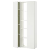ENHET Combinación de almacenamiento, blanco, 91x32x183 cm