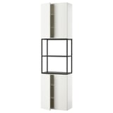 ENHET Combinación de almacenamiento, carbón/blanco, 61x32x229 cm
