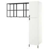 ENHET Combinación de lavandería, carbón/blanco, 198x62.9x214.6 cm