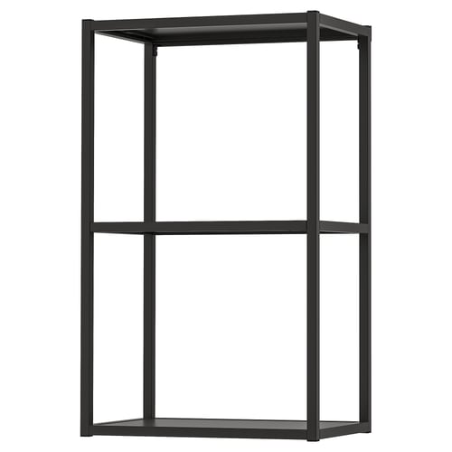 ENHET Estructura de gabinete con repisas, carbón, 46x30x76 cm