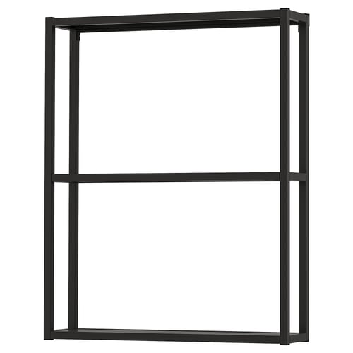ENHET Estructura de gabinete con repisas, carbón, 61x15x76 cm