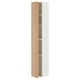 ENHET Gabinete alto 1 puerta c/estantes, blanco/efecto roble, 30x32x183 cm