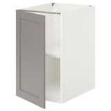 ENHET Gabinete bajo c/estante 1 puerta, blanco/gris Estructura, 46x63x76 cm