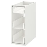 ENHET Gabinete bajo con 3 cajones, blanco, 30x61x76 cm