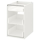 ENHET Gabinete bajo con 3 cajones, blanco, 46x61x76 cm