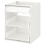 ENHET Gabinete bajo con 3 cajones, blanco, 61x61x76 cm