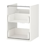 ENHET Gabinete bajo p/lavabo 2 cajones, blanco, 46x46x61 cm