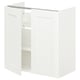 Opción: ENHET Gabinete bajo p/lavabo c/2 puertas, blanco/blanco Estructura, 61x32x61 cm