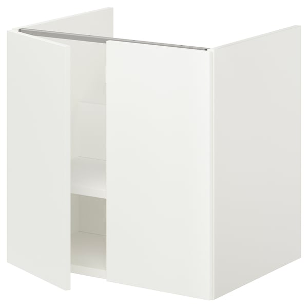 ENHET Gabinete bajo p/lavabo c/2 puertas, blanco, 61x48x61 cm