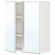 ENHET Gabinete de pared 2 prtas c/espejo, blanco, 61x32x76 cm