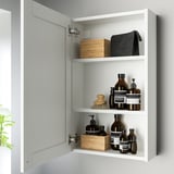 ENHET Gabinete de pared con 1 puerta, blanco/blanco Estructura, 46x17x76 cm