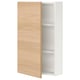 ENHET Gabinete de pared con 1 puerta, blanco/efecto roble, 46x17x76 cm