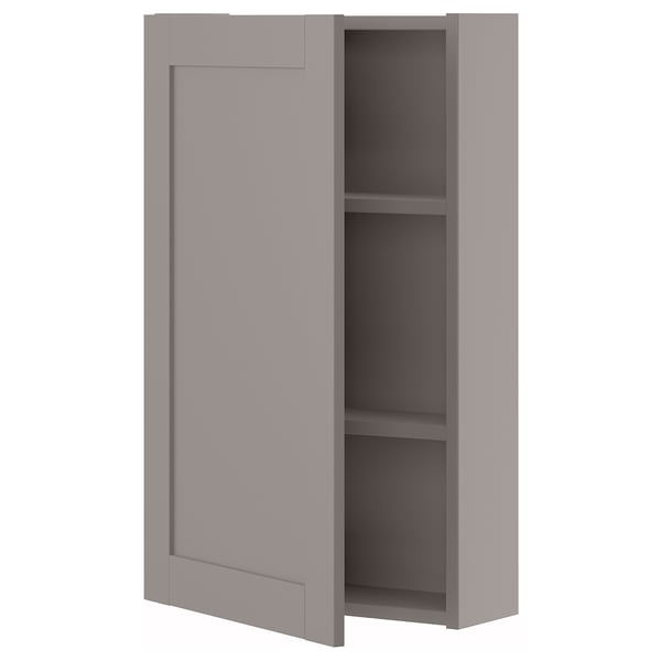 ENHET Gabinete de pared con 1 puerta, gris/gris Estructura, 46x17x76 cm