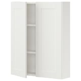 ENHET Gabinete de pared con 2 puertas, blanco/blanco Estructura, 61x17x76 cm