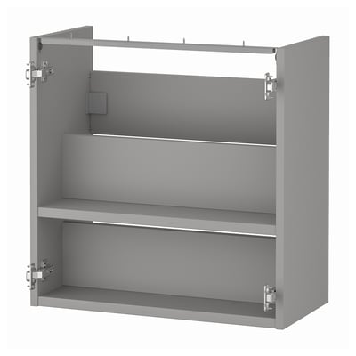 ENHET Mueble para lavabo con repisa, gris, 61x30x61 cm