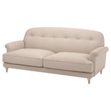 ESSEBODA Sofá de 3 asientos, Knäbäck/beige claro abedul
