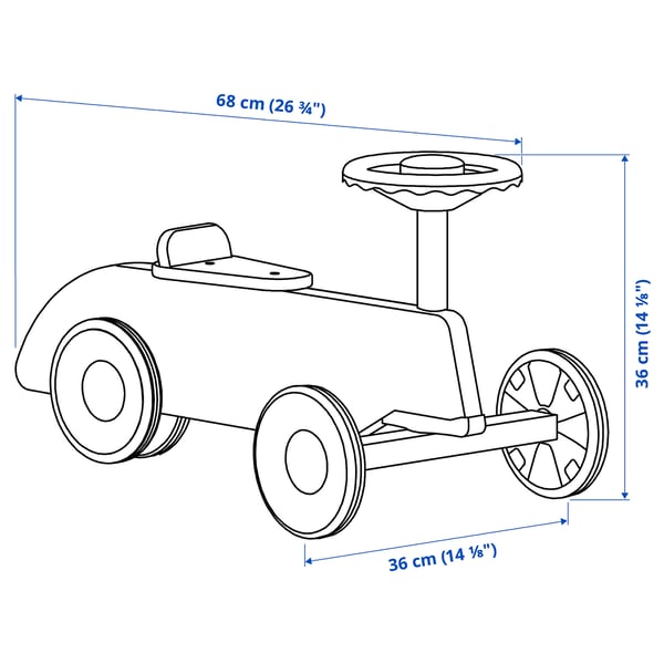 FÄLTHARE Coche infantil, rojo