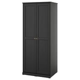FÅGELFJÄLLET Clóset c/2 puertas, negro efecto roble, 82x60x194 cm