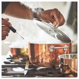 FINMAT Olla con tapa, cobre/ac inox, 3 l
