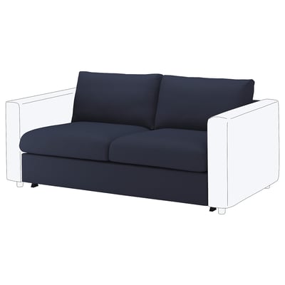FINNALA Funda para sofá cama de 2 plazas, Orrsta negro-azul