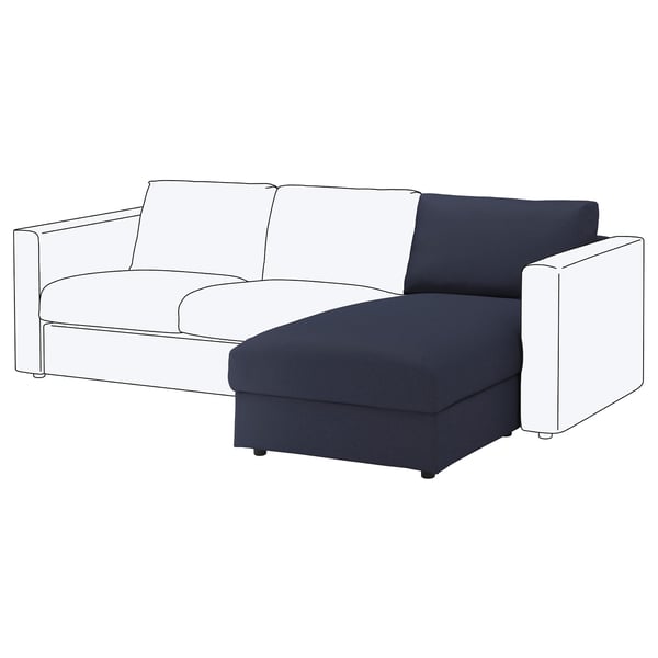 FINNALA Módulo de chaise-longue, Orrsta negro-azul