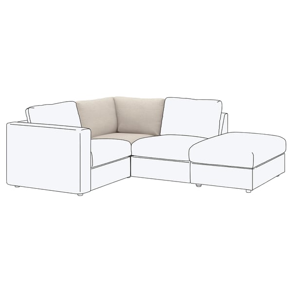 FINNALA Módulo de esquina, Gunnared beige