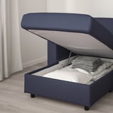 FINNALA Sofá 3 asientos con chaise, Orrsta negro-azul